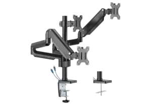Twisted Minds Premium Triple Monitors Aluminum Pole Mounted Gas Spring