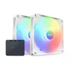 NZXT F140 RGB Core 140mm Hub-Mounted Fans with RGB Controller - White