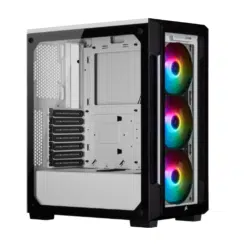 CORSAIR ICUE 220T RGB WHITE FRONT GLASS EDITION