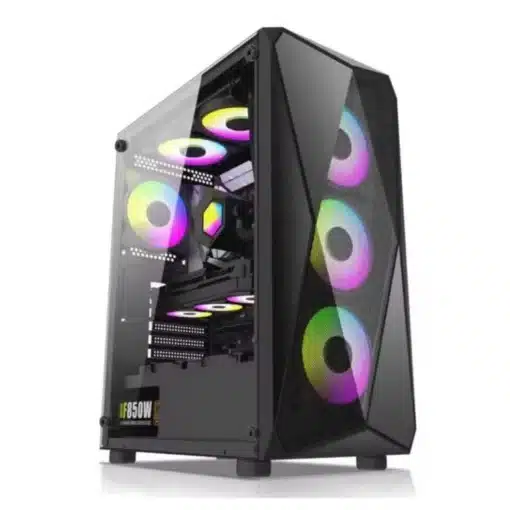 WJCOOLMAN QForce with 3 RGB Fans Gaming Case - Image 2