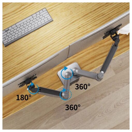 Dual Monitor Arm Desk Stand Flexible Gas Spring - Image 3