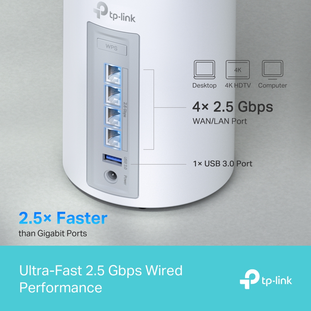 TP-Link Deco BE65 (3-Pack) BE11000 Whole Home Mesh Wi-Fi 7 System - Image 6