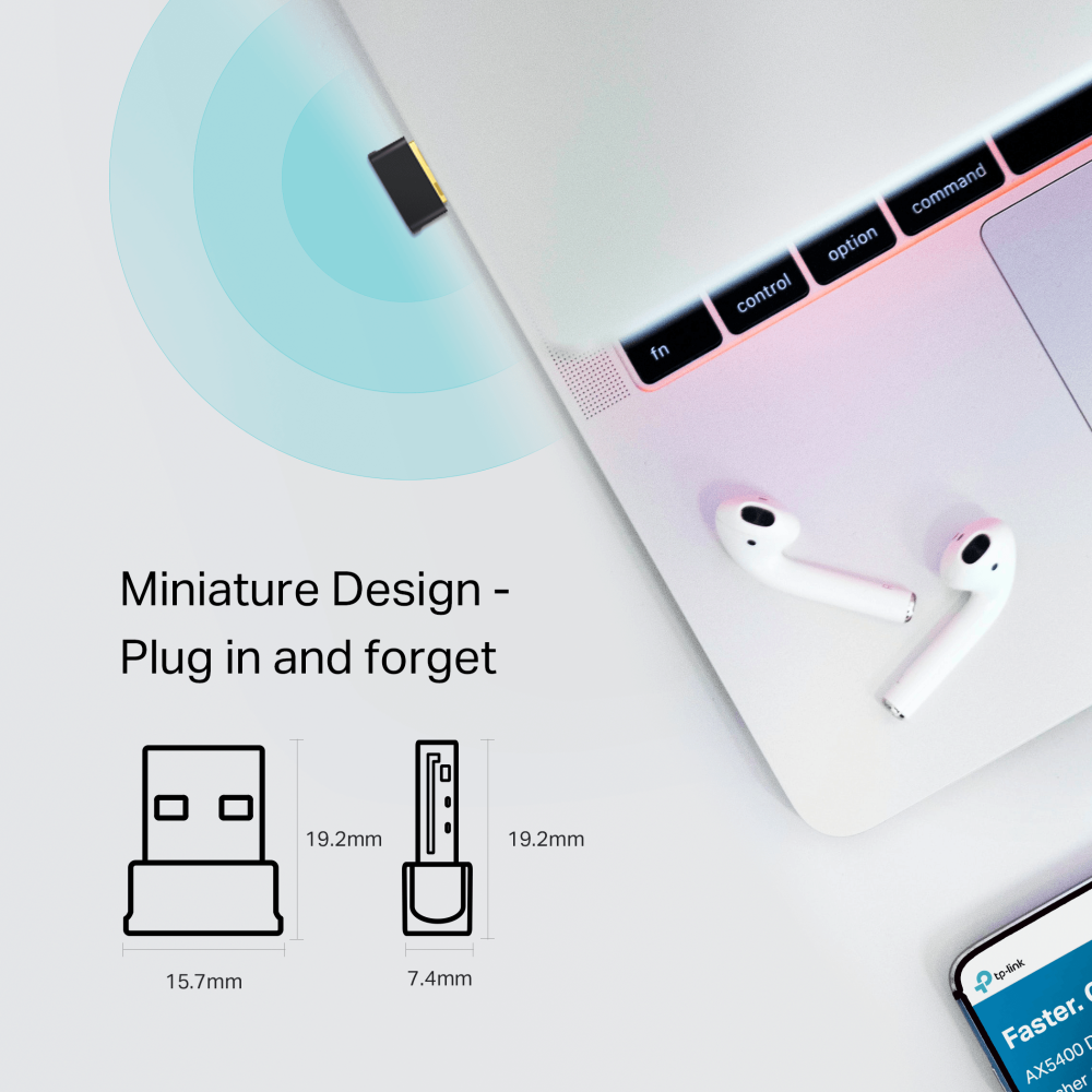 TP-Link Archer T2UB Nano AC600 Nano Wi-Fi Bluetooth 4.2 USB Adapter - Image 3