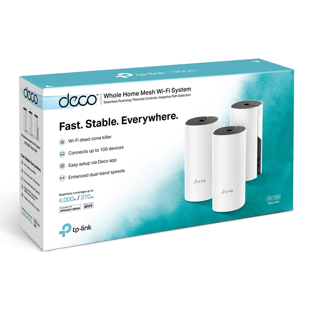 TP-Link Deco M4 AC1200 Whole Home Mesh Wi-Fi System (3 Pack) - Image 2