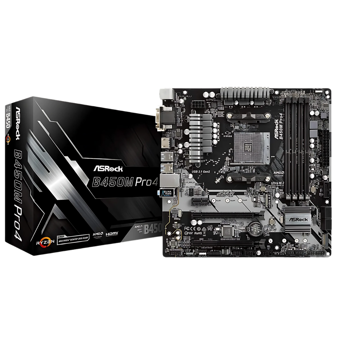 ASRock B450M PRO4 AM4 AMD