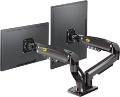 Alternative view of NB F160 Dual Monitor Arm Desk