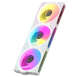 UPSIREN WF-2 Chassis Fan 12CM 3pin ARGB White Pack of 3 (Reverse)