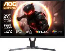 AOC 27G11E Gaming Monitor 27-inch Full HD 1920x1080, HDR10, IPS Panel Type, 180Hz Refresh Rate, 0.5ms