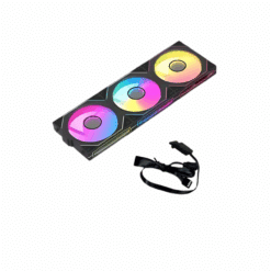 UPSIREN WF-2 Free Chassis Fan 12CM 3pin ARGB Black Pack of 3