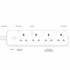 Alternative view of Tapo P304M Smart Wi-Fi Power Strip 1.5M