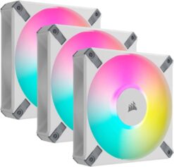 Corsair iCUE AF120 RGB ELITE 120mm PWM Triple Fan Kit, Fluid Dynamic Bearing, PWM Control, 550-2100 RPM Fan Speeds, 13.8 - 65.57 CFM Airflow