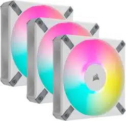 Corsair iCUE AF120 RGB ELITE 120mm PWM Triple Fan Kit, Fluid Dynamic Bearing, PWM Control, 550-2100 RPM Fan Speeds, 13.8 - 65.57 CFM Airflow