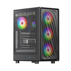 TORTOX NIMBUS MESH High-Airflow Gaming PC ATX Case  4 per-installed fans