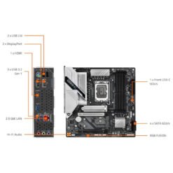 Alternative view of Gigabyte Z890M Gaming X LGA1851 DDR5 Micro-ATX Motherboard – Black
